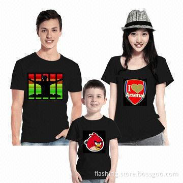 Hot-selling sound activated EL equalizer T-shirt